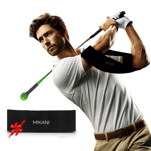 Golf Swing Trainer Aid, 48" Flex Whip Stick Lag Trainer for Golf Training & Golf Warmup Practice Stick, Tempo Training, Includes Golf Arm Band & Golf Alignment Sticks,Golf Accessories for Men (Green)