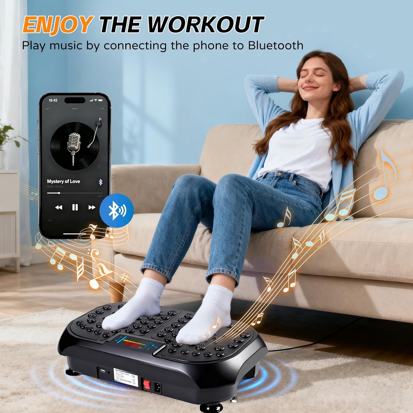 Skiennix Vibration Plate Exercise Machine - Full Body Fitness Platform for Lymphatic Drainage | Weight Loss Support