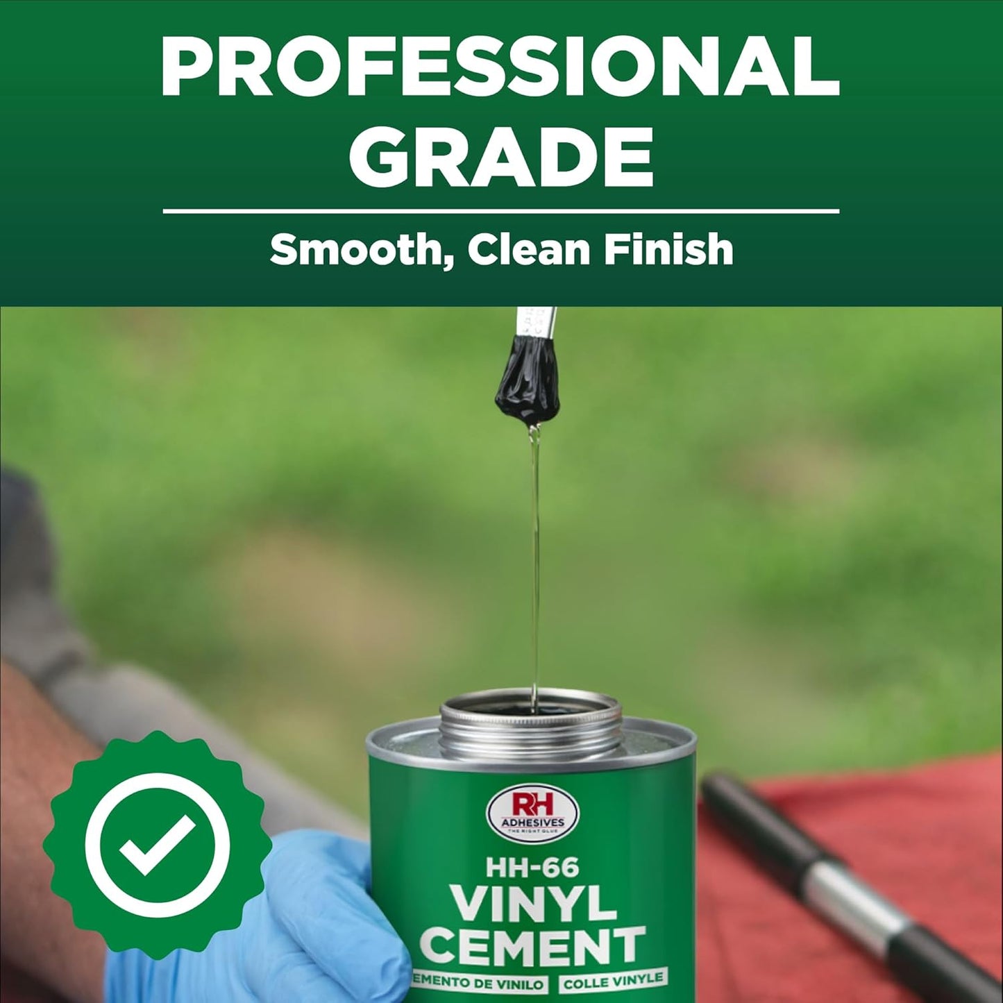 RH Adhesives HH-66 Vinyl Cement 16 oz - Waterproof Vinyl Adhesive for PVC & Vinyl Repair