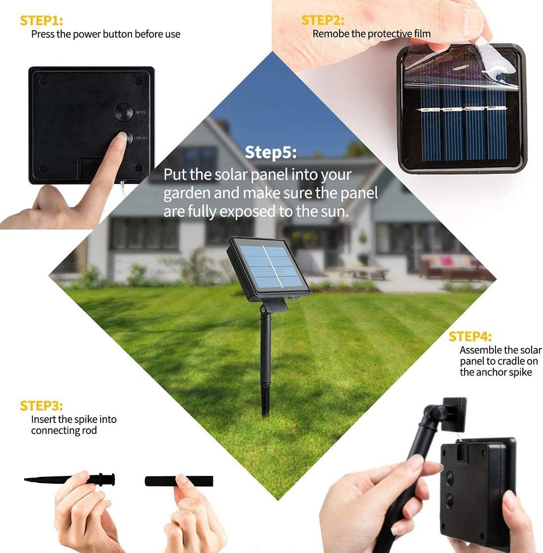 YAOZHOU Blue Solar Christmas String Lights Outdoor Waterproof, 2Pack Total 200Led 66Ft 8 Modes Copper Fairy Lights for Halloween Garden, Patio, Fence, Balcony, Outdoors