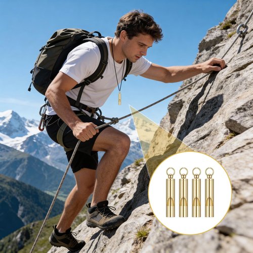 Yuanan 50 PCS Brass Safety Whistle, Emergency Whistle Survival Loud Whistles for Adults Portable Emergency Whistles for Kayak Accessories, Teachers, Dog Trainers, Camping and Hiking