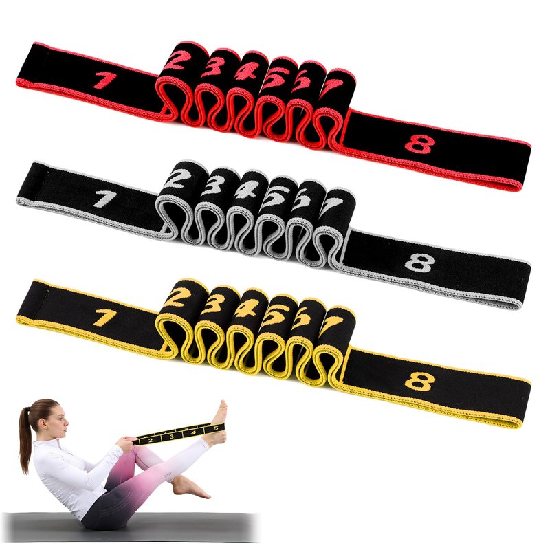 3PCS Fitness Resistance Bands with Handles,Resistance Bands with Handles, Fitness Resistance Band for Stretching and Yoga,Fashion Puller Exercise,Adjustable Bands for Full Body Stretching Shaping (A)