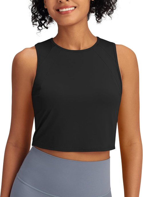 G4Free Lightweight Workout Tank Tops - Fast-Dry Athletic Sleeveless Crop Top for Women