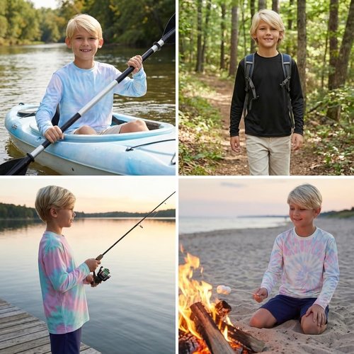 INGEAR Boys’ Rash Guard Swim Shirt - UPF 50+ Quick-Dry Sun Protection for Swimming & Surfing | XS–XL