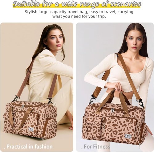FIORETTO Women's Gym Duffle Bag - 30L Capacity with Shoe Compartment | Perfect for Travel & Sports