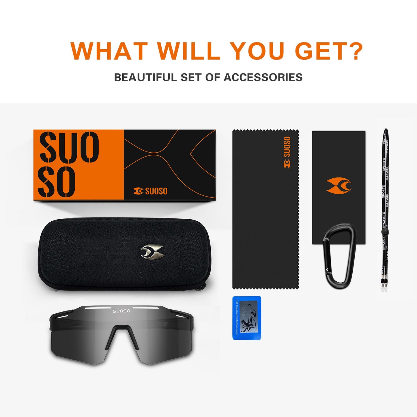 suoso Sports Cycling Sunglasses for Men: Lightweight UV Protection Polarized Sun Glasses for Youth Baseball Softball Running