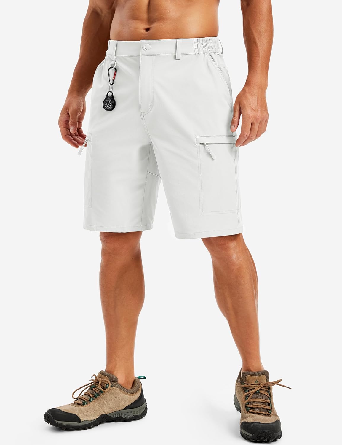 TACVASEN Men's Quick-Dry Hiking Cargo Shorts - Lightweight Tactical Design with Multi Pockets