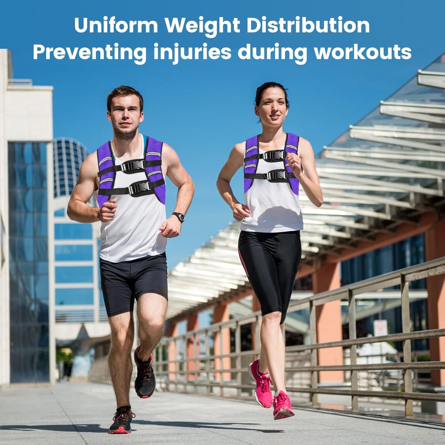 Zikopomi Weighted Vest - Versatile 6lb to 30lb Options with Reflective Stripes for Enhanced Workouts