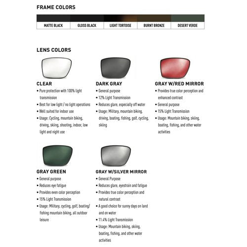 Magpul Rider Polarized Sunglasses Men's Premium Casual Sports Eyewear, Black Frame, Polarized Gray Lens with Red Mirror