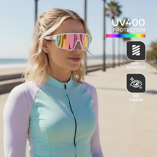 IKTOD Polarized Running Sunglasses - UV Protection for Men & Women | 3 Pack for Cycling, Baseball, Fishing