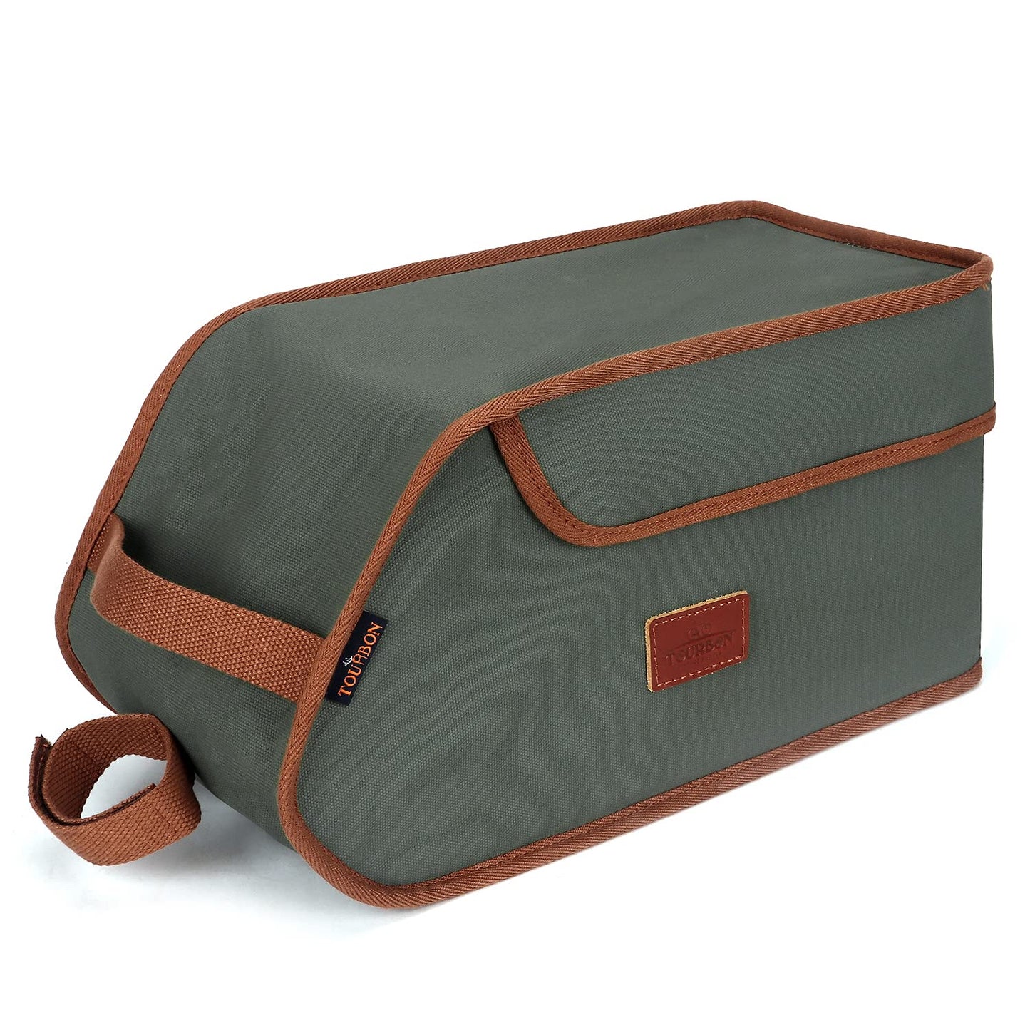 TOURBON Canvas Bicycle Pannier Bike Rear Rack Insulated Trunk Cooler Bag (Green)