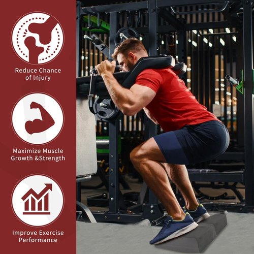 pack of 2 Slant board for Heel Elevated Squat Weightlifting Calf Stretcher Slant Board for Mobility Balance and Strength Performance