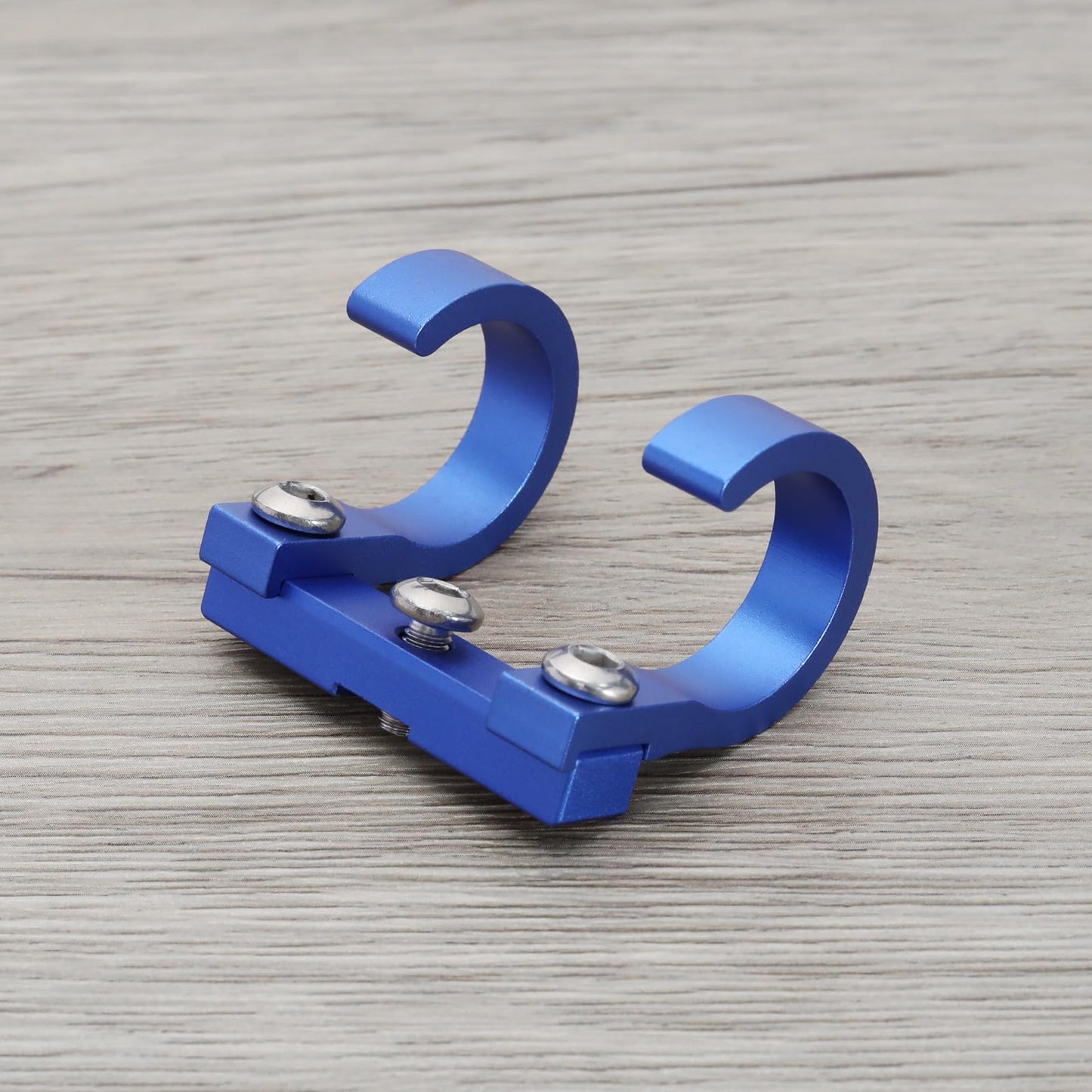 Create idea Aluminum Alloy Double Hook Holder Claw Hook Storage Bag Hook for 18mm-35mm Handlebar Diameter Blue