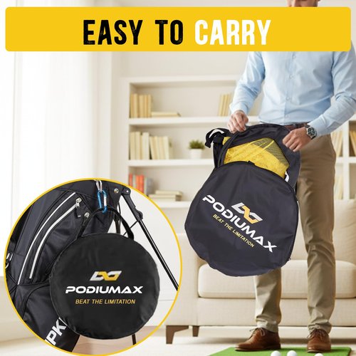 PodiuMax Chipping Net, Pop Up Golf Nets for Backyard Driving Real Golf Balls, Indoor & Outdoor Practice Net for Accuracy Short Game