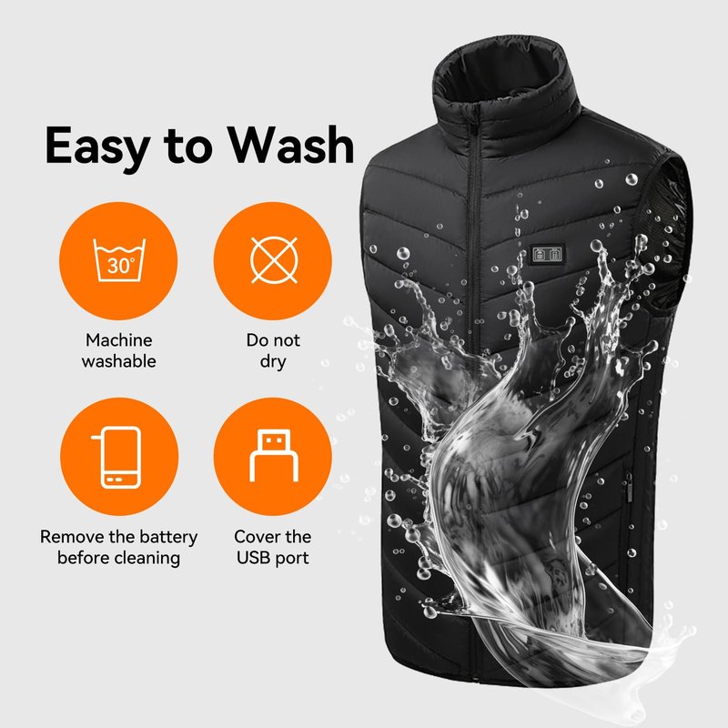 Cosy Life Heated Vest for Men with 20000mAh Battery Pack and 15 Heating Zones, Up to 11 Hours of Heat, Lightweight for Hunting, Hiking & Golf