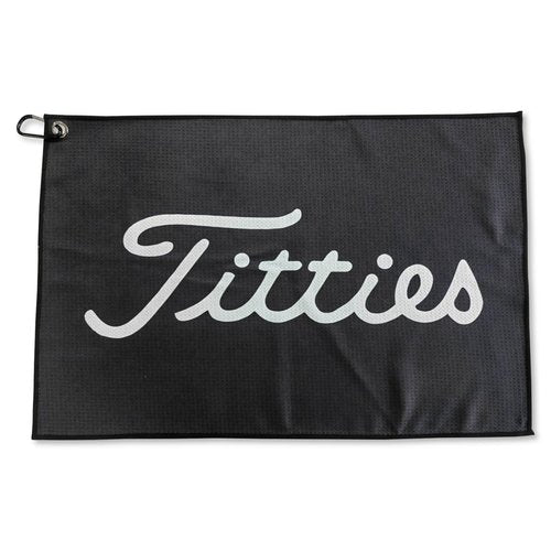 K9King Funny Microfiber Towel - Premium Golf Towel with Clip Holder - Ideal Golf Accessories for Men and Women - Black/White