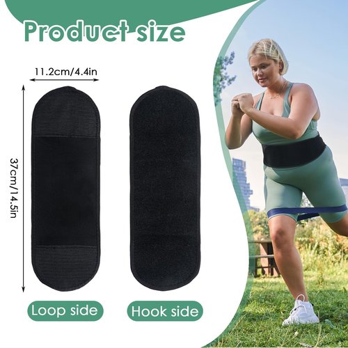 Shyyween 4 Pcs 14.5" Extender Strap Multipurpose Elastic Hook and Loop Extending Decompression Belt Extender for Back Knee Arm Leg Braces Wraps Belts Massage Waist Wrap