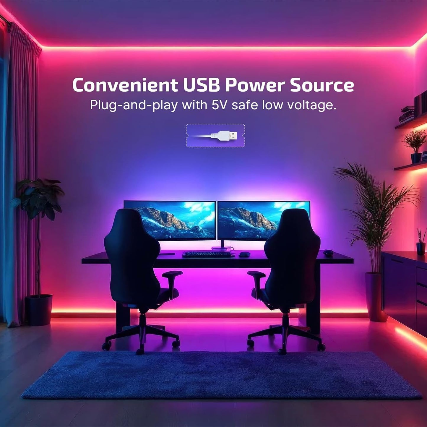 OLIGHT Ostrip RGB LED Strip Light - 16.4ft Smart App Control & Music Sync for Bedroom, Gaming, Home Decor