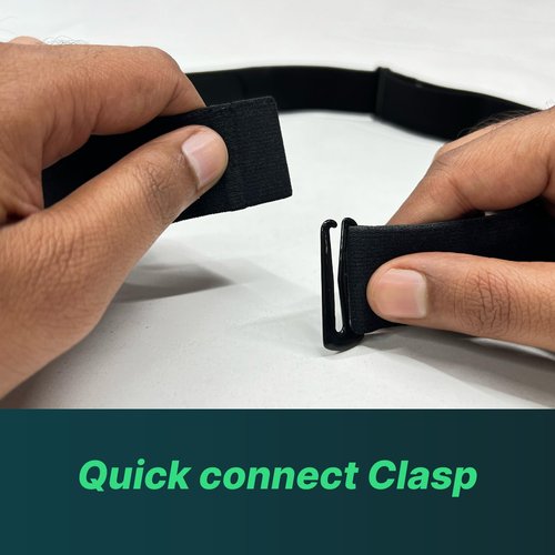 Frontier X Replacement Heart Rate Chest Strap, Compatible with Frontier X2 Wahoo Tickr Polar Garmin HRM Coospo - Heart Rate Monitor Strap Replacement (Black, Small)
