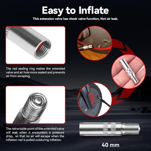 aibiku 50/75-6.1 Off-road Tires with Thickened 8 1/2 x 2 Inner Tube for Xiaomi M365, Pro, Gotrax, 8.5 Inch Scooter Tires, Scooter Accessories (2 Sets)