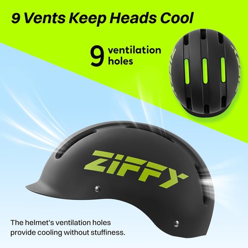 Jova ZIFFY Kids Bike Helmet - Adjustable & Lightweight Safety Certified Scooter Helmet | 2 Sizes, 4 Colors