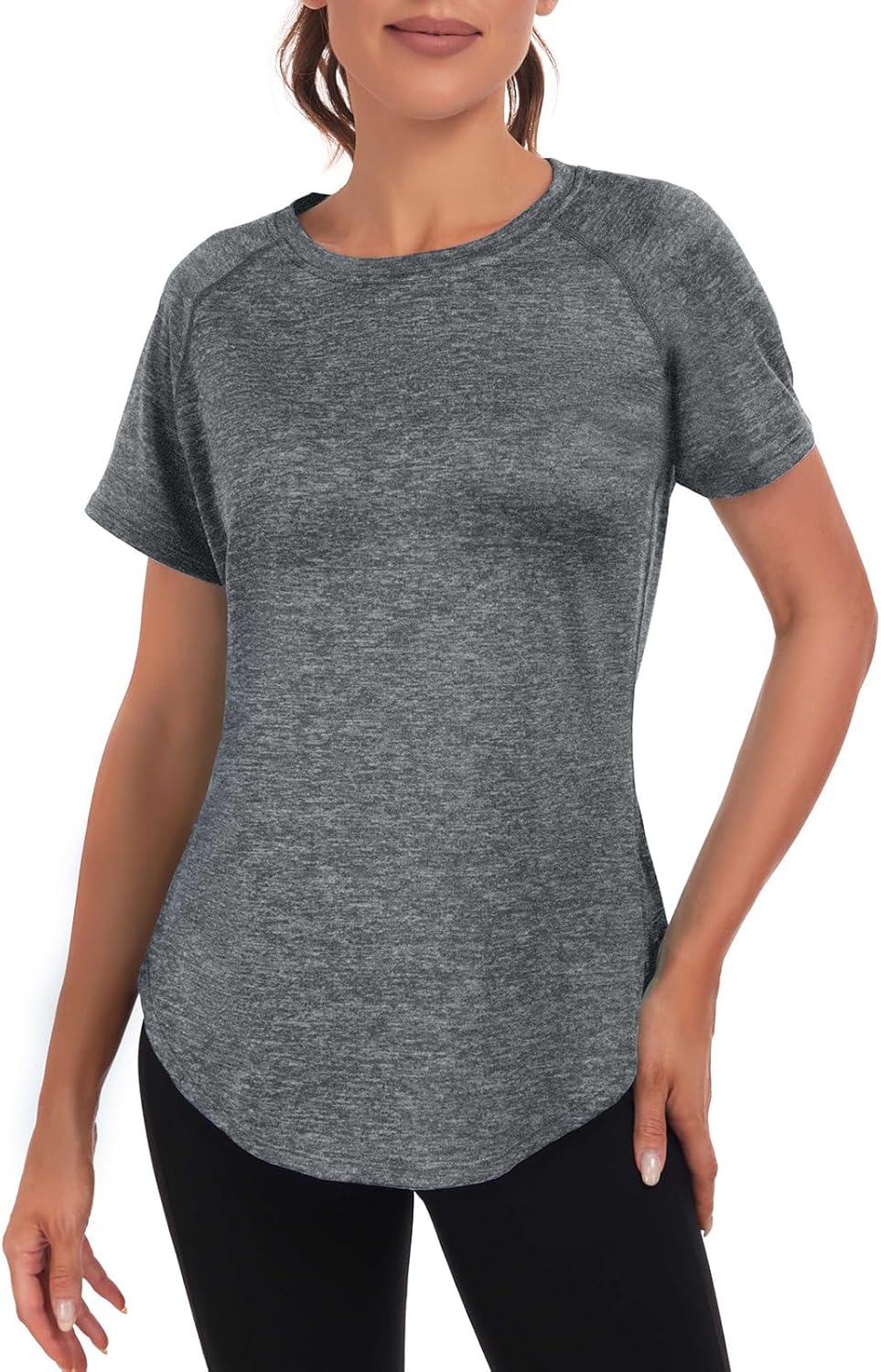 Skiennix Women's Short Sleeve Workout Tops - Dry-Fit Mesh Open Back Gym Tee for Athletic Performance