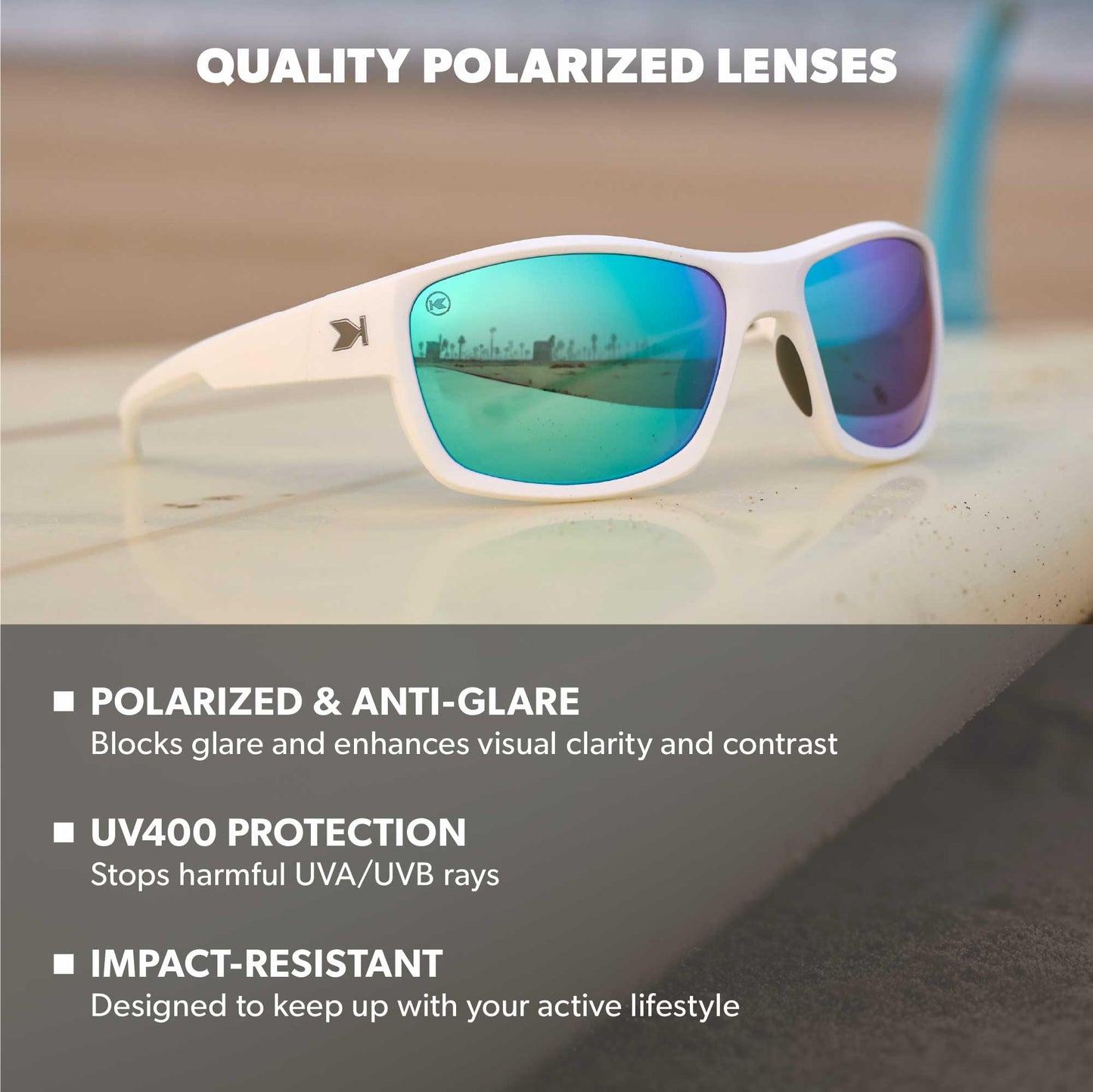 Knockaround Polarized Sunglasses - Fishing, Water Sports - UV Protection