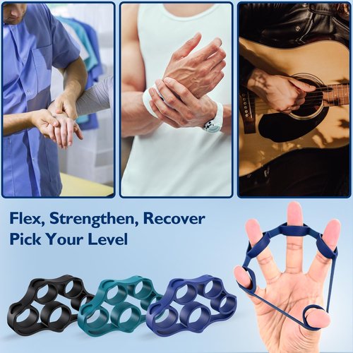 FitBeast Grip Strength Trainer - 9-Piece Forearm & Finger Exerciser Kit for Targeted Strength & Recovery