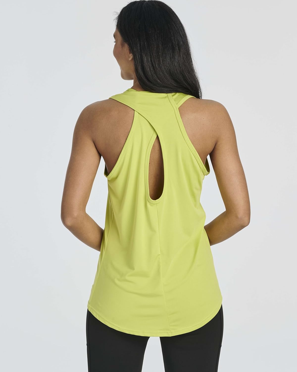 Real Essentials Women's Crossback Keyhole Workout Tank Top - 5 Pack, Dry-Fit Sleeveless Yoga (Plus Size Available)