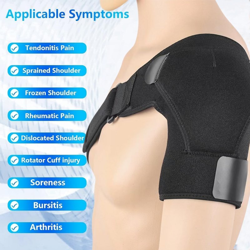 Shoulder Brace for Men and Women - Rotator Cuff Brace Compression Sleeve for Torn Rotator Cuff, Arm Sling Dislocated AC Joint, Injuries Shoulder Support Wrap for Pain Relief.