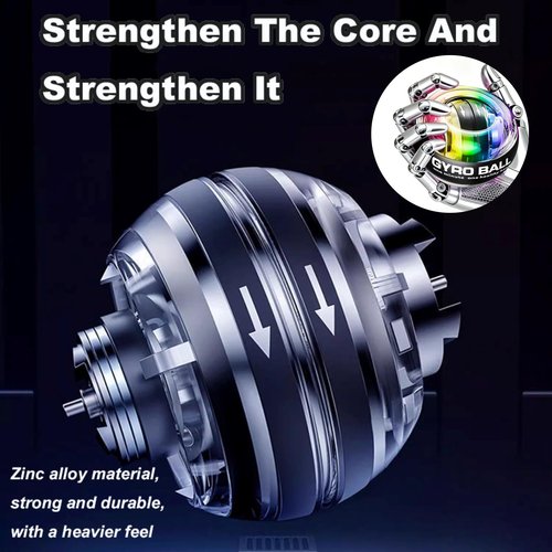 TZWXHDM 2026 New Wrist Ball Exerciser, Curaball Torque Ball with LED Lights and Portable Case, 6-Level Color-Shifting, PowerBall for Stronger Arms, Wrists and Fingers