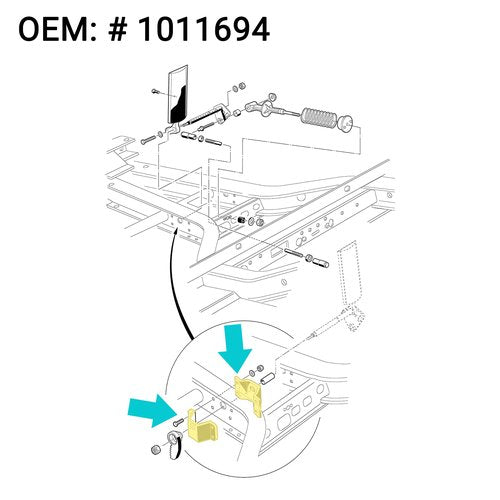 10L0L 2Pcs Golf Cart Accelerator Bearing Bracket for Club Car DS 1981-2011 Gas & Electric 1011694