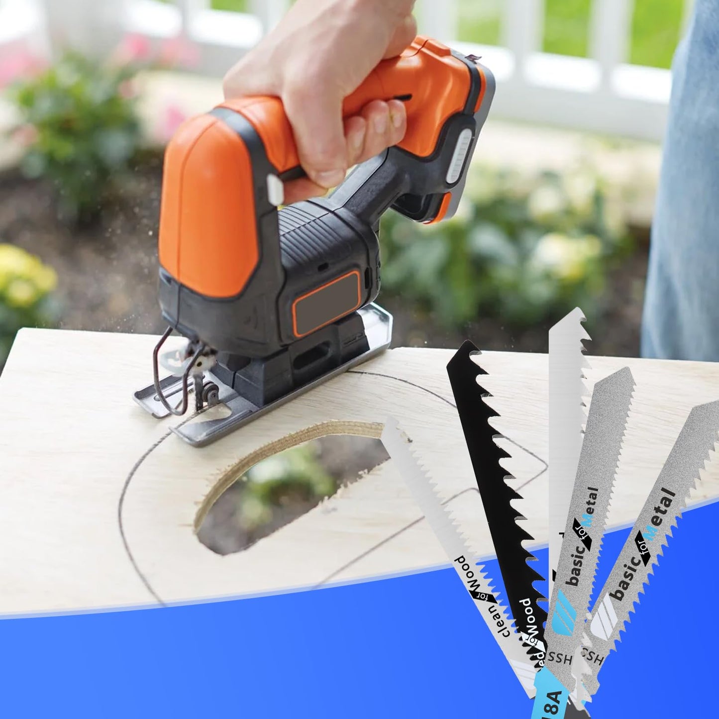 T Shank Jigsaw Blades Compatible with Black and Decker,25PCS Multi-Purpose HCS Jigsaw Blades Set Compatible with Black and Decker (T101AO, T144D, T118B, T118A, and T101B,Each 25pcs)