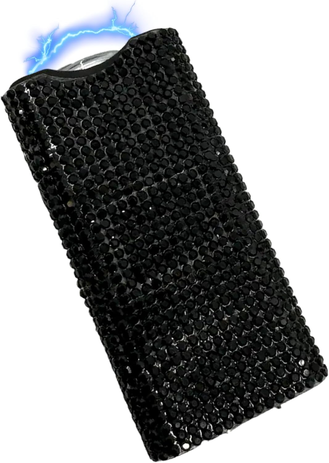 Streetwise Rhinestone Stun Gun Keychain - Compact Rechargeable Flashlight with Holster & Keyring for Women's Safety