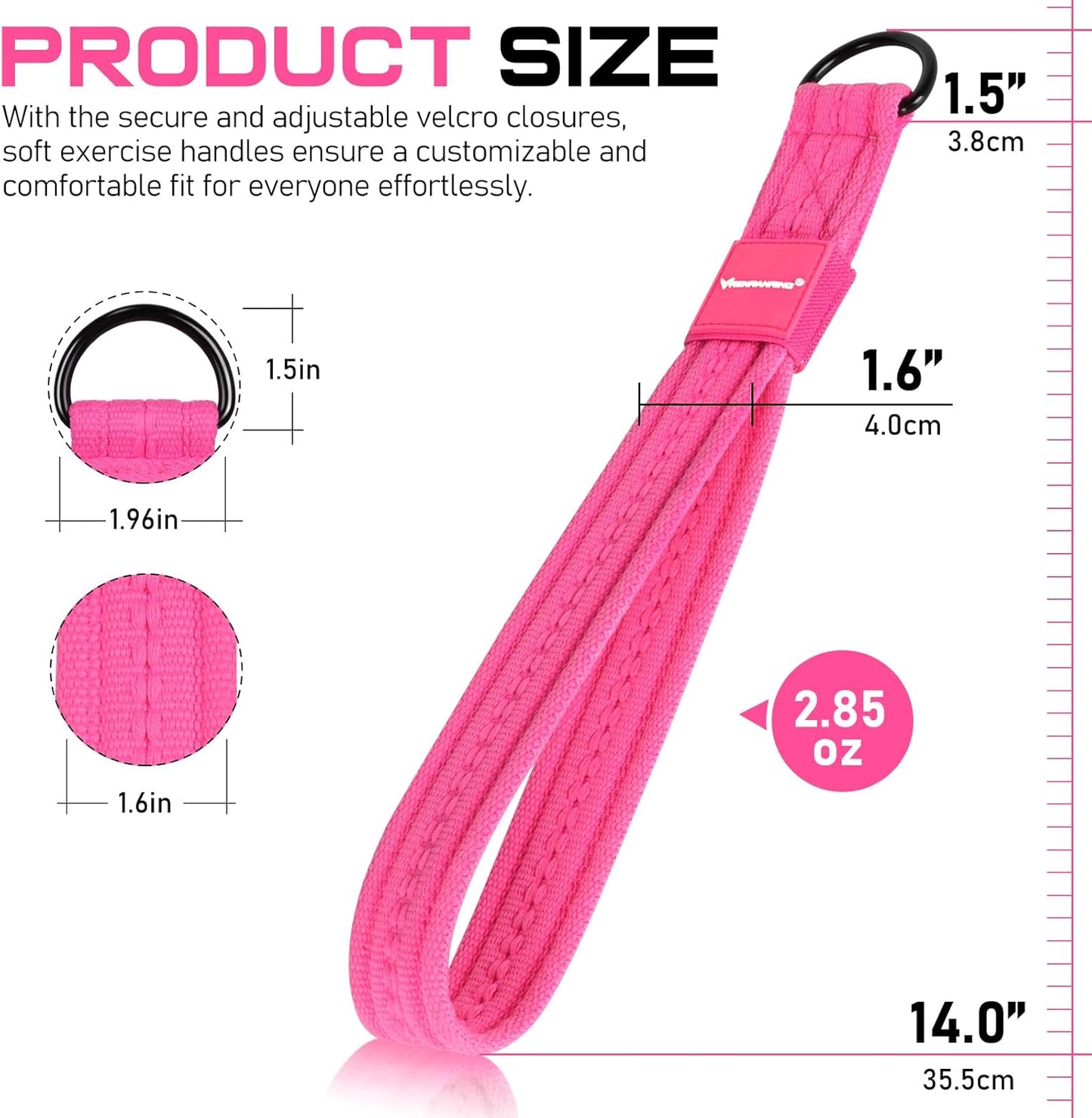 RENRANRING Tricep Rope Cable Attachment Handles for Gym, 13inch Exercise Handles, Tricep Pull Down Attachments Rope for Pilates, Yoga, Strength Trainer, Physical Therapy, Stretch, Recovery