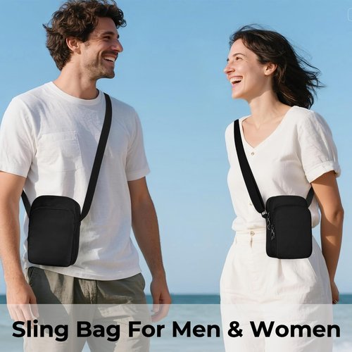 Tibroni Crossbody Bag Sling Bag for Women Men Anti Theft, Shoulder Chest Bags with Zipper Lock