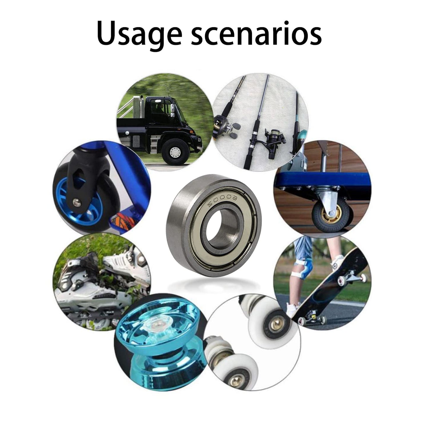 Aopin Skateboards Bearings Ball Bearings 6001Z (ID 28 x OD 12 x T 8 mm) Applicable for Skateboards, 3D Printer, Inline Skates, Roller Skates, Longboards, Scooters, 2 Pack