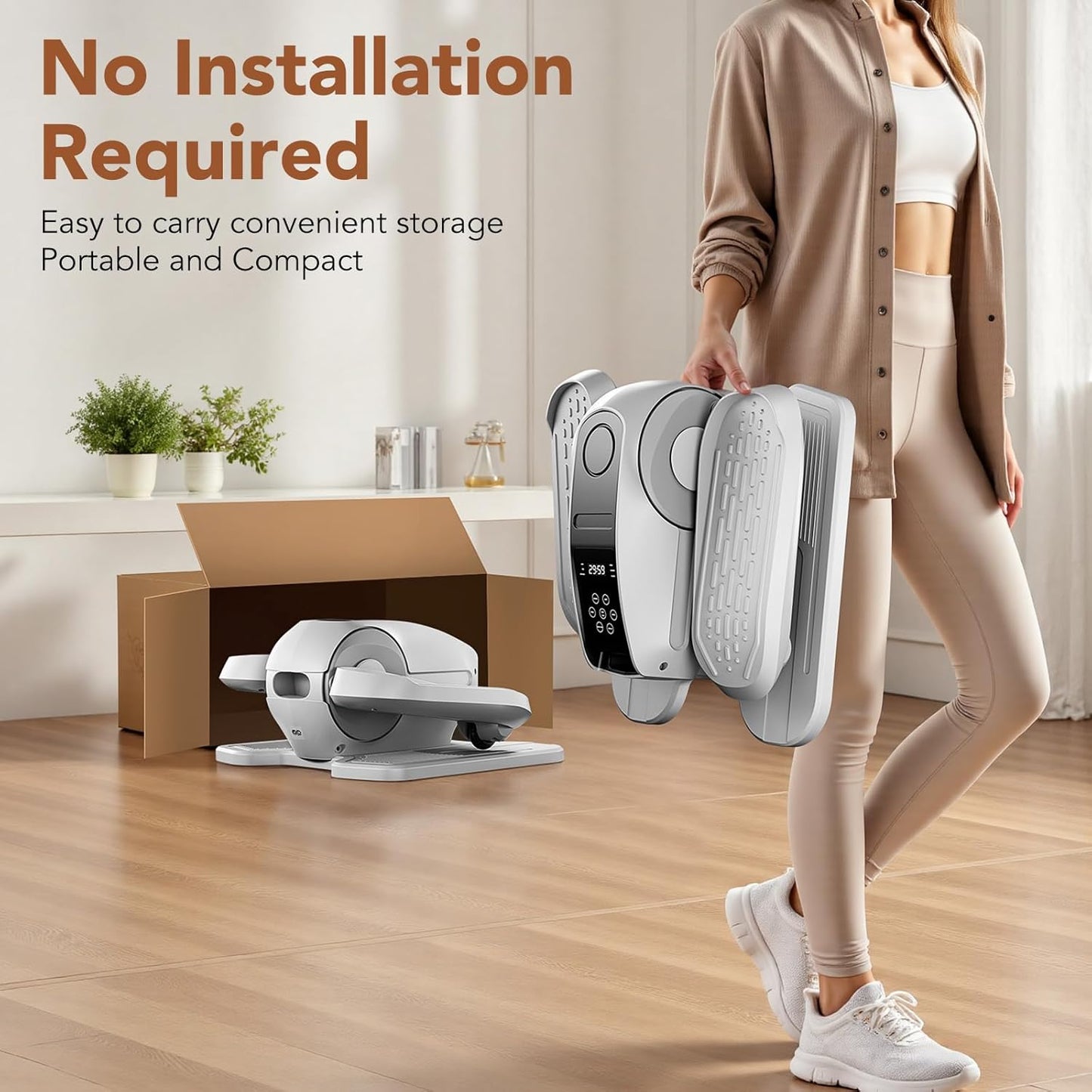 Under Desk Elliptical | Electric Leg Exerciser with 12 Speeds | Ideal for Seniors & Home Use