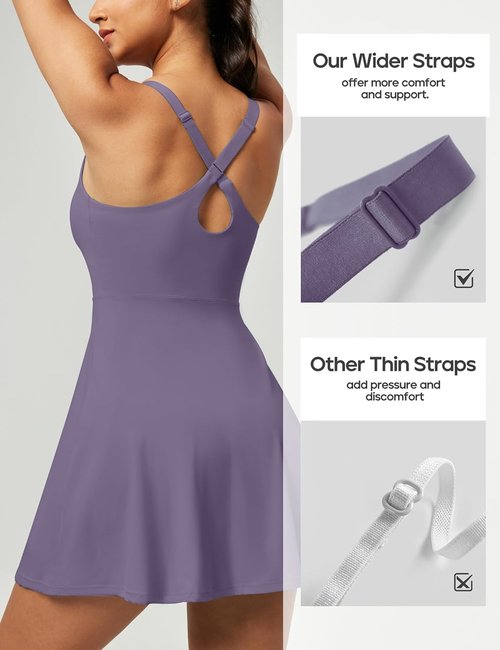 Heathyoga Tennis Dress for Women - Athletic Style with Shorts & Pockets | Perfect for Summer Golf