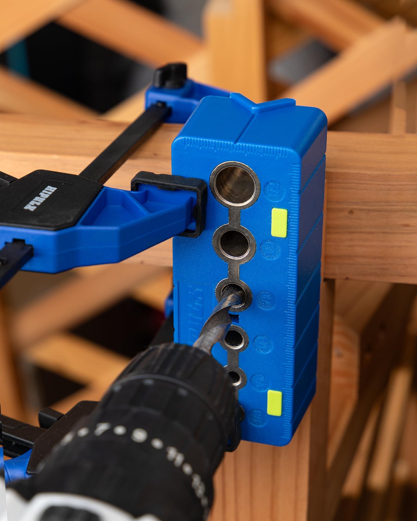 HIPULX Drill Block Guide for Straight Holes - Precision Drilling Tool for Woodworkers, DIY Enthusiasts & Professional Craftsmen