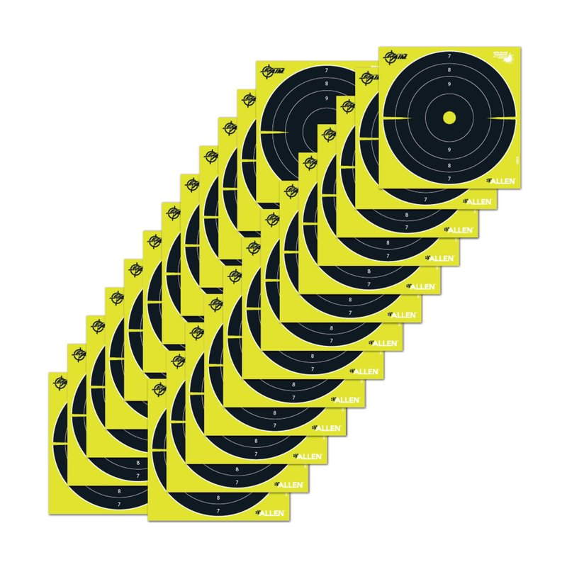 Allen Company EZ-Aim 8 x 8 inch Non-Adhesive Splash Shooting Targets by Allen Company, Targets, Gun - Rifle - Pistol - Airsoft - BB Gun - Air Rifle, Green, 25 Per Pack (15213)