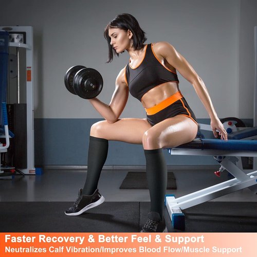 FEYHAY Copper Compression Socks - 15-20 mmHg for Enhanced Circulation | 8 Pairs for Men & Women, Ideal for Running & Climbing