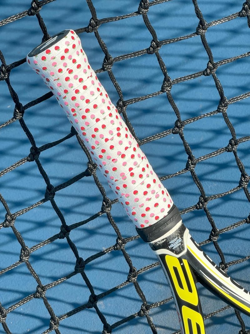 Pickleball Paddle Overgrip Tape, Anti-Slip & Tacky Grip, High Moisture Absorption, Quick-Dry & Durable, 3-Pack, Easy to Apply (Strawberry)
