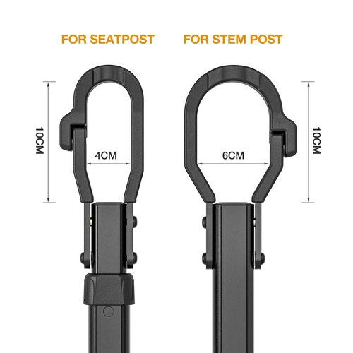 Bike Crossbar Adapter for Bike Rack - Top Tube Cross-Bar Adjustable - Bicycle Bike Adapter Bar for Low-Step Step-Through Bikes, BMXs, Ladies and Kids Bikes 70 lbs Capacity (Bike Crossbar)