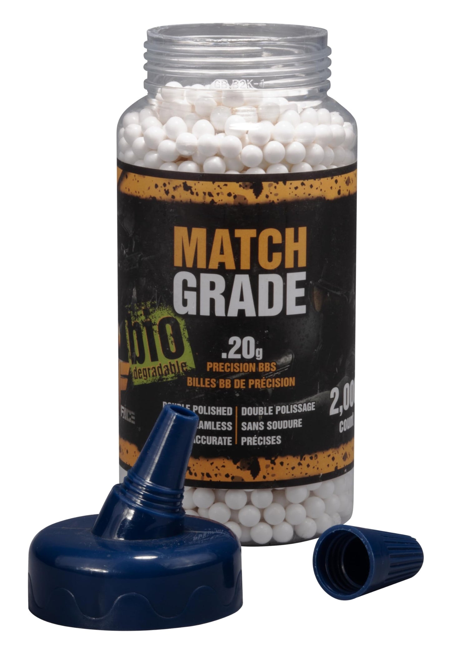 Game Face SAP2020E Match Grade 6mm .20-Gram White Biodegradable Airsoft BBs (2000-Count)
