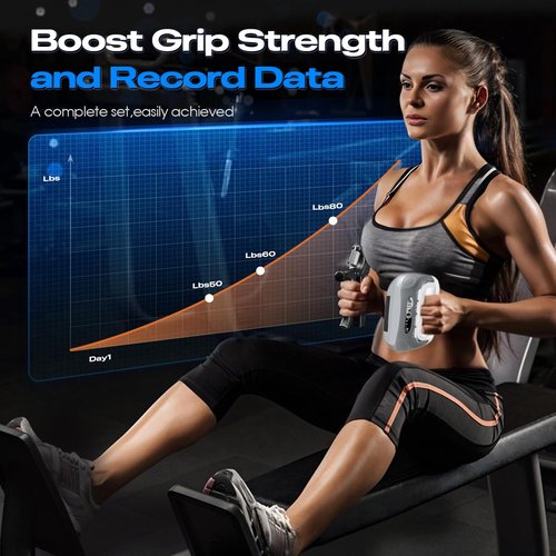 AUWFV Grip Strength Tester With Adjustable Hand Gripper Trainer, Hand Dynamometer of 400lbs/180kg Tester Set with Digital Display – Precision Training for Rehab, Fitness, and Home Gym
