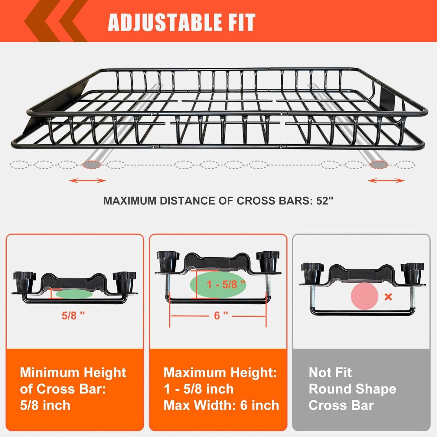 Skiennix Roof Rack Carrier Basket - Waterproof 20 Cu Ft Bag & Cargo Net | 200 Lbs Capacity, Universal Fit