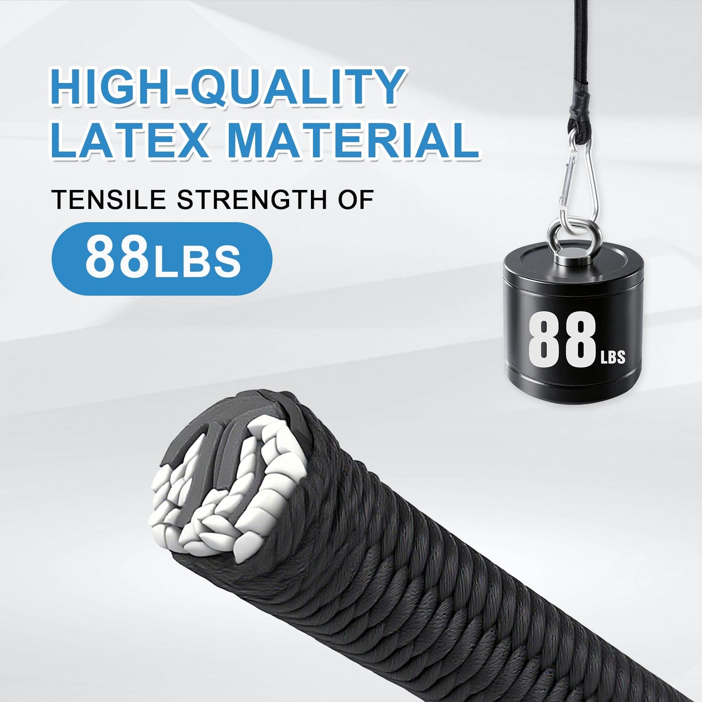 Strgenie Adjustable Bungee Cords with Hooks Heavy Duty Elastic Cords with Clips Carabiner Bungee Cord Elastic Ropes for Outdoor, (4, Black, 24")