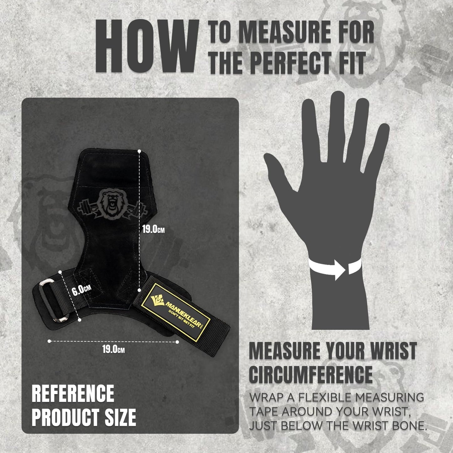 MANUEKLEAR Gym Straps Weight Lifting, Double Leather Lifting Straps for Men Deadlift with Cushion Wrist Loop, Gym Lifting Wrist Wraps for Weightlifting