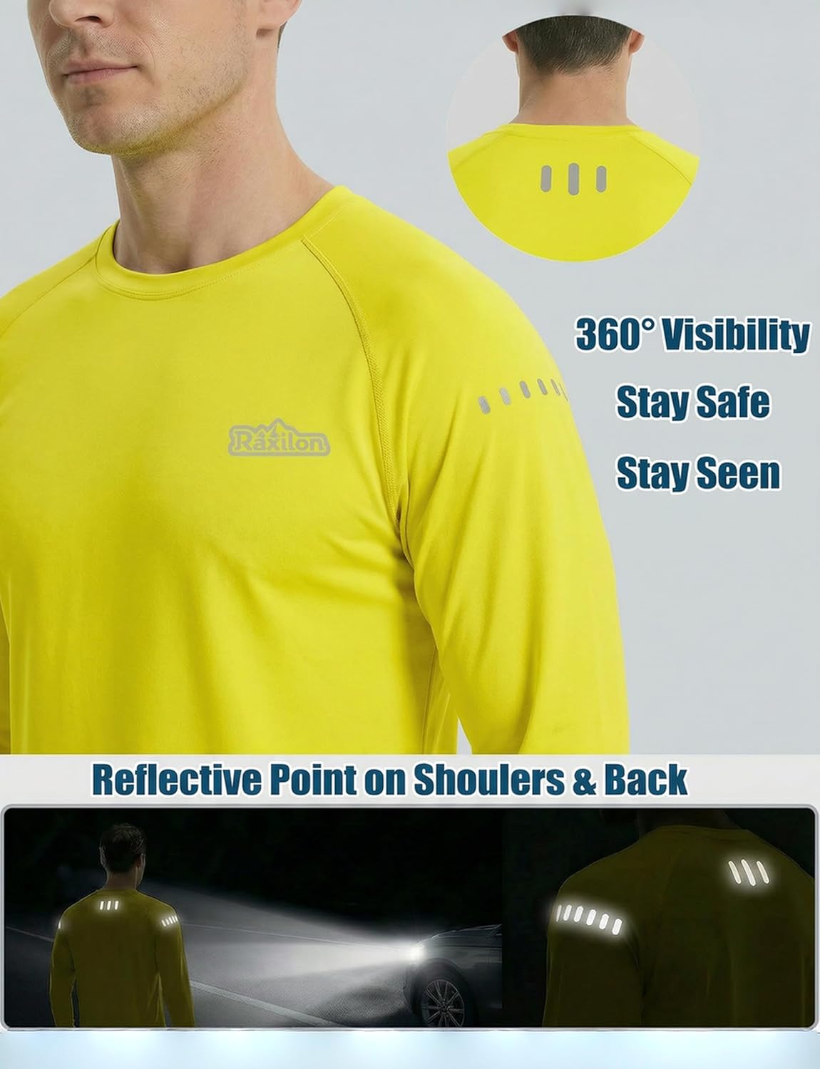Skiennix Men's UPF 50+ Sun Protection Shirts - Long Sleeve SPF Quick Dry Fishing & Workout Tops | 3 Pack